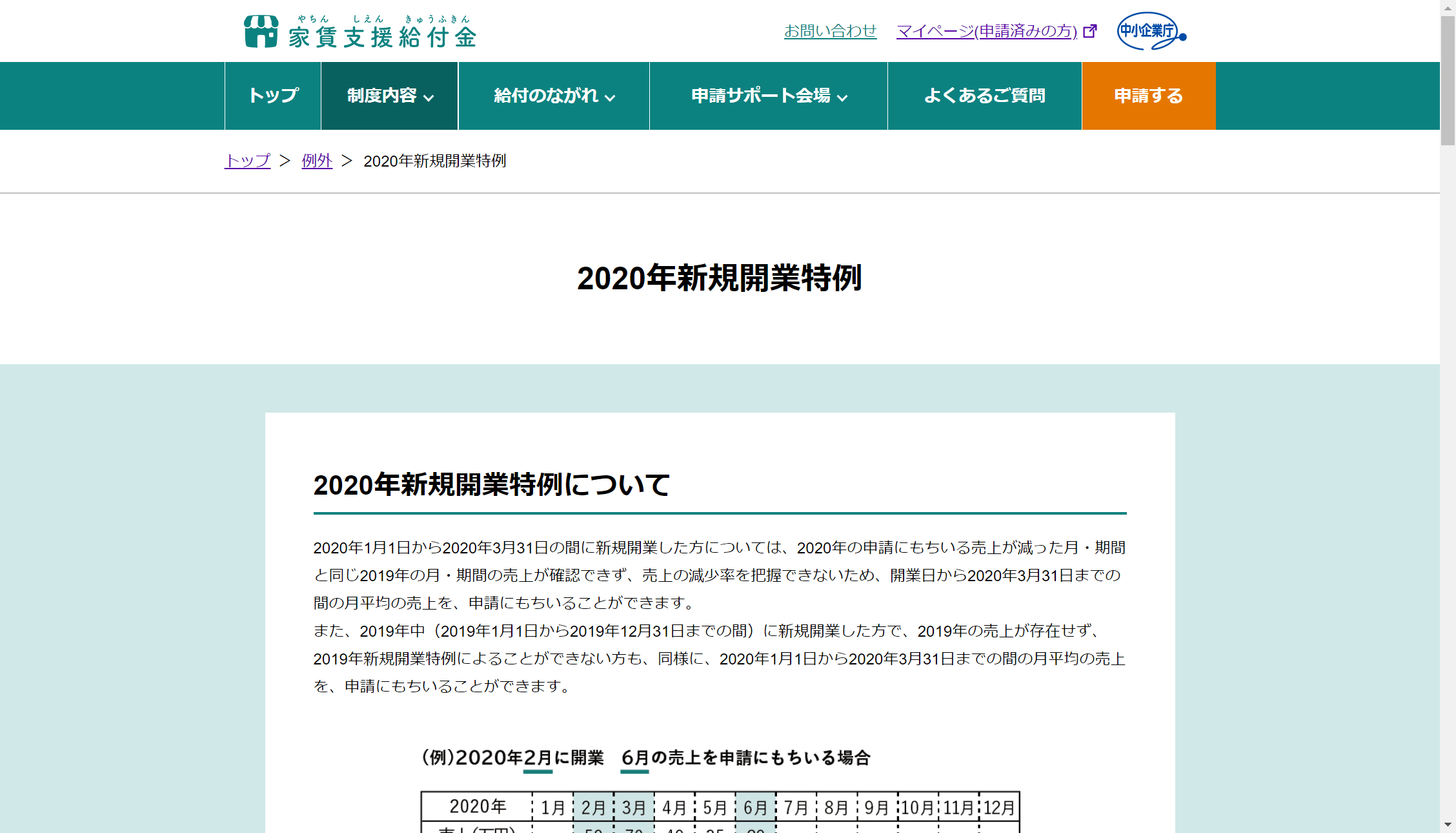 【家賃支援給付金】個人事業者の2020年新規開業特例の取り扱い